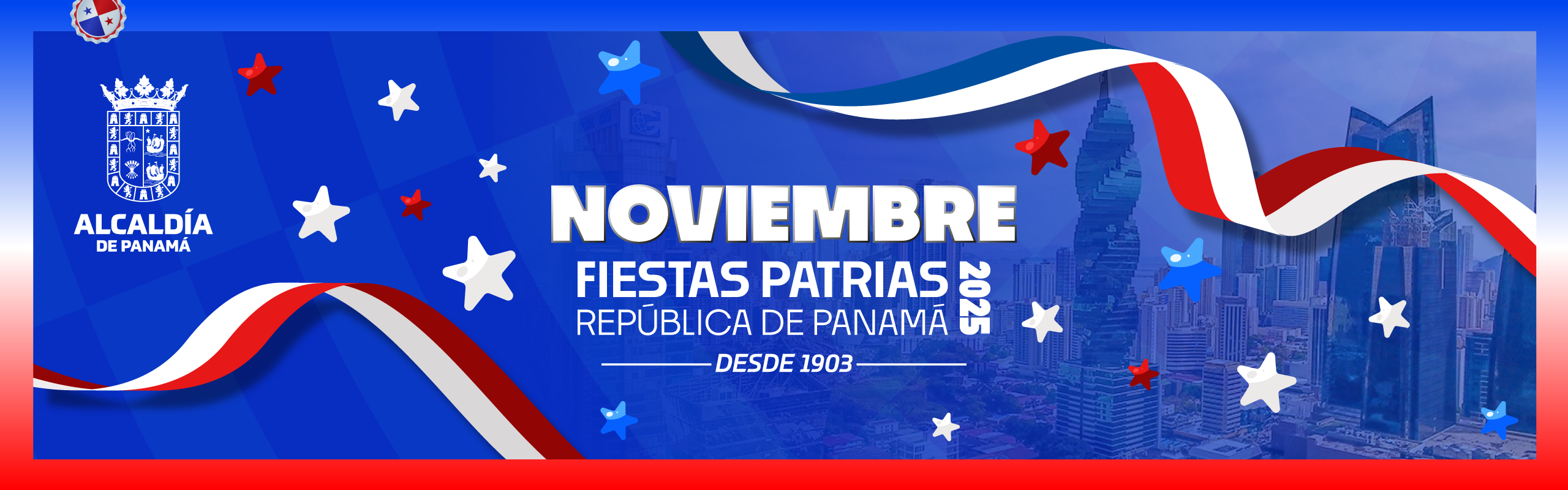 banner celebrando noviembre el mes de la patria 2025.